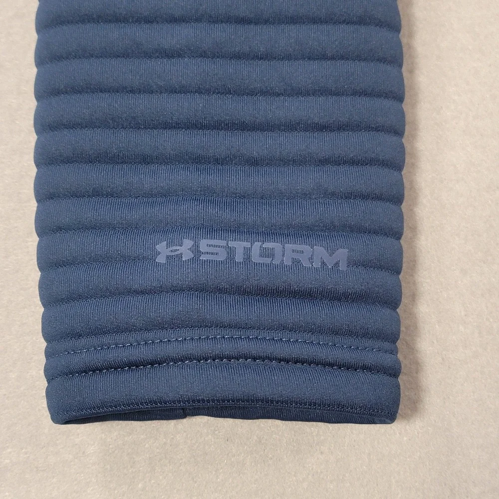Under Armour Golf 1/4 Zip Pullover Blue Textured Athletic‎ Men's Small Loose Fit